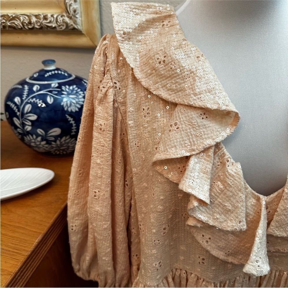 NWOT Stine Goya eyelet and sparkles babydoll dress XL - Picture 4 of 14